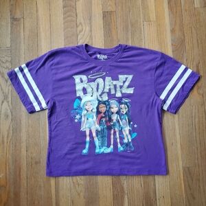 Bratz Dolls Slight Crop Purple Graphic Top Size Small‎